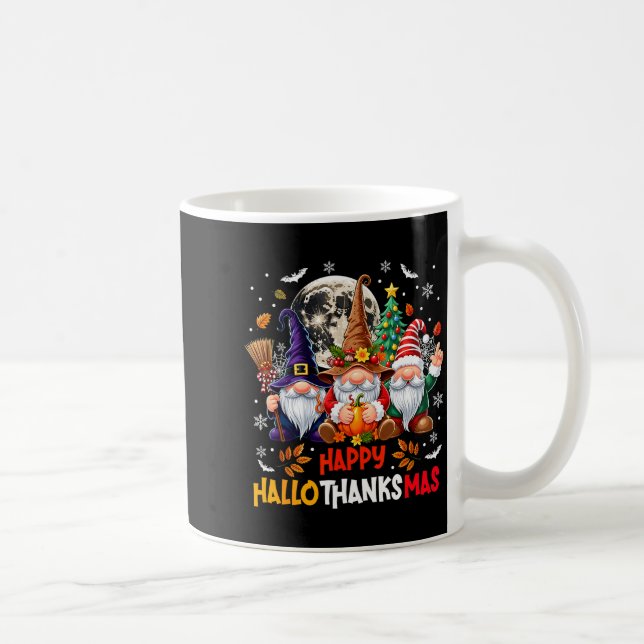 Caneca De Café Gnome Hallothanksmas Halloween Thanksgiving Christ (Direita)