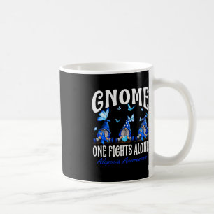 Caneca De Café Gnome One luta sozinho Alopecia Consciência 1