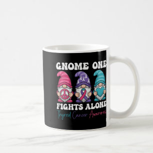 Caneca De Café Gnome One Luta Sozinho - Natal Câncer de Tireoide