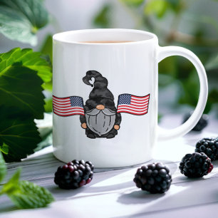 Caneca De Café Gnomo Americano Patriótico Mug Café