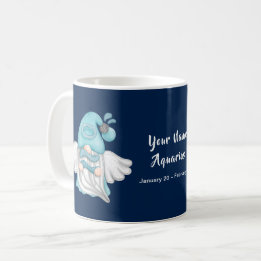 Caneca De Café Gnomo Aquarius Astrologia Sinal Anjo Seu Nome