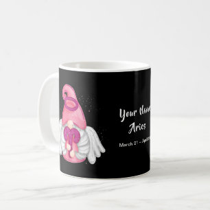 Caneca De Café Gnomo Aries - Sinal de astrologia Anjo Seu Nome