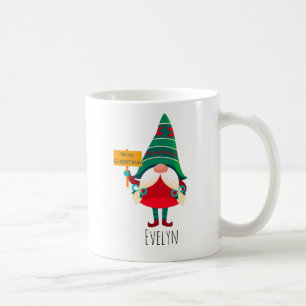 Caneca De Café Gnomo Bonito, Placard com Saudações