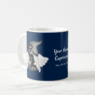 Caneca De Café Gnomo Capricorn Astrologia Sinal Angel Seu Nome