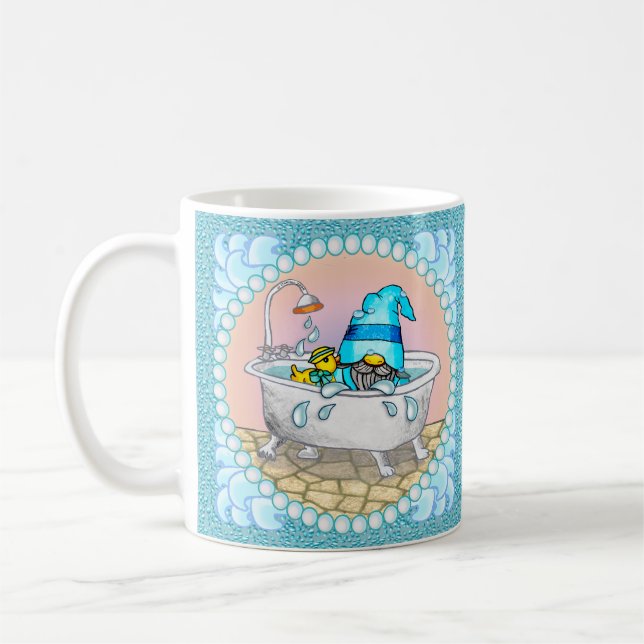 Caneca De Café Gnomo da hora do banho  (Esquerda)