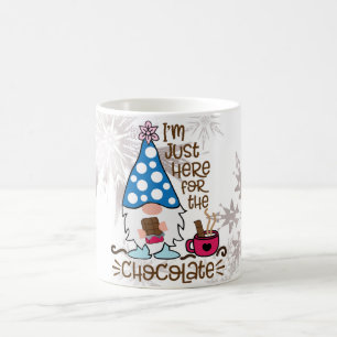 Caneca De Café Gnomo de Inverno Estou Aqui Só Pelo Chocolate