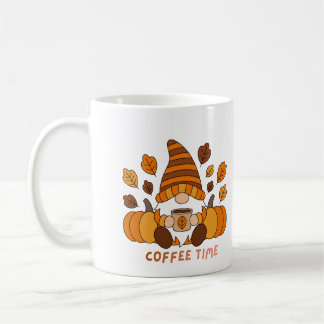 Caneca De Café Gnomo Desfrutando do Tempo do Café em uma