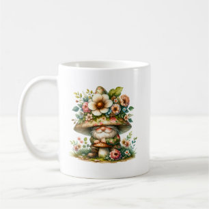 Caneca De Café Gnomo do Jardim de Aquarela Adorável