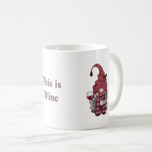 Caneca De Café Gnomo do Vinho Personalize Isto é Vinho