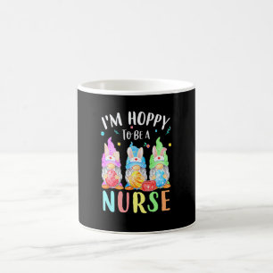 Caneca De Café Gnomo Enfermeira Engraçado Dia de Páscoa Ovos de