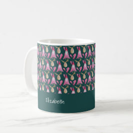 Caneca De Café Gnomo Fofo E Rena Com Luvas Rosa