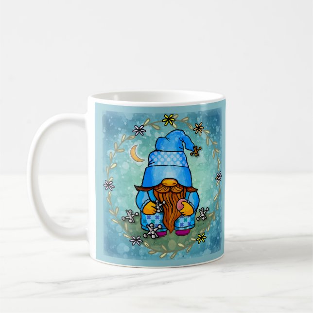Caneca De Café Gnomo jogando jacks  (Esquerda)