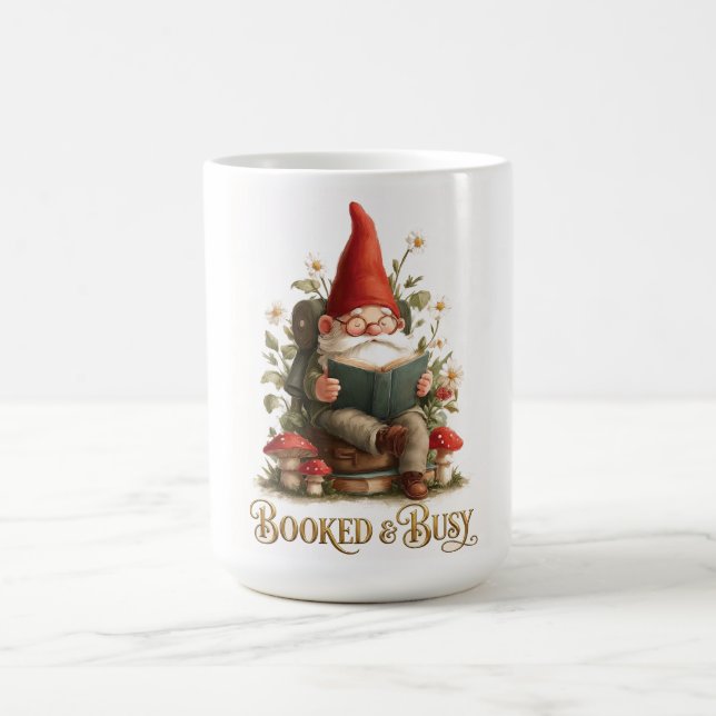 Caneca De Café Gnomo Leitor Ocupado (Centro)
