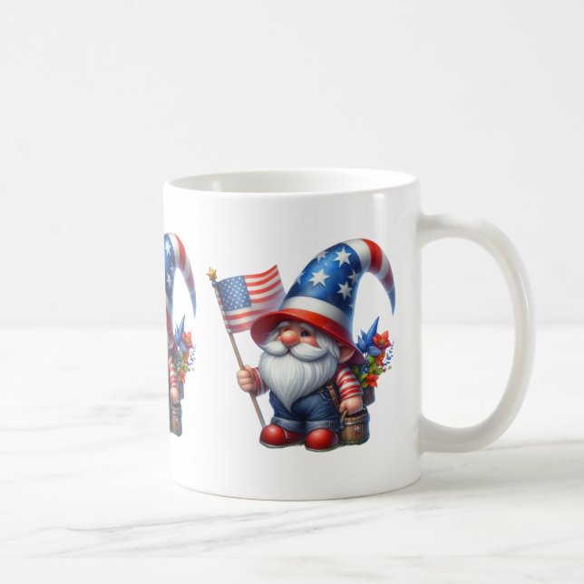 Caneca De Café Gnomo Patriótico Coffee Mug (Direita)