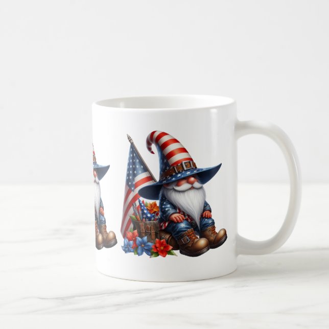Caneca De Café Gnomo Patriótico Coffee Mug (Direita)
