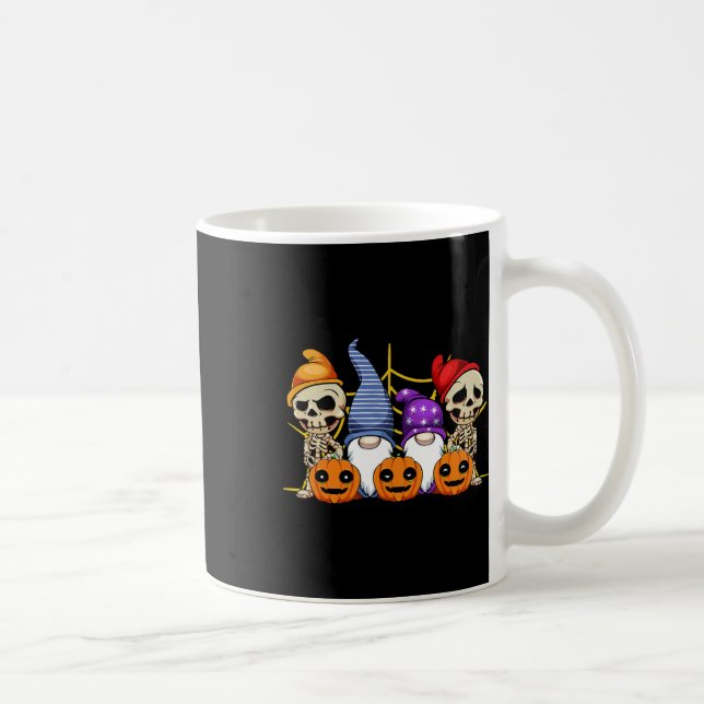 Caneca De Café Gnomo Skeleton preguiçoso Halloween Costume Bonito (Direita)