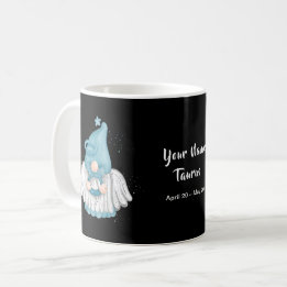 Caneca De Café Gnomo Taurus - Sinal de Astrologia Anjo Seu Nome