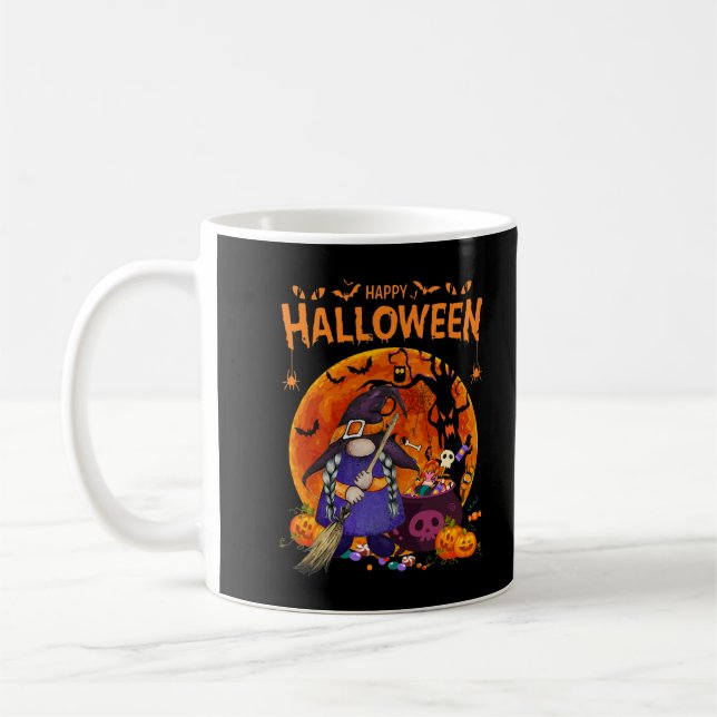 Caneca De Café Gnomo Witeen Fume Costume Pumpkin outono (Esquerda)