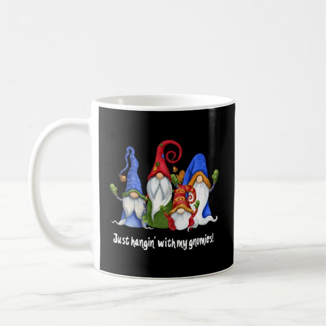 Caneca De Café Gnomos Anões Apenas Prendam Com Meus Gnomos (Esquerda)