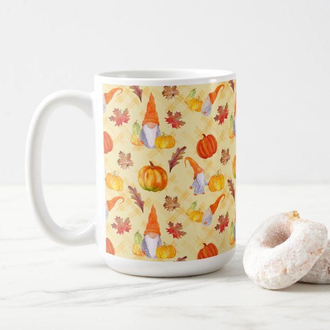 Caneca De Café Gnomos, Bompkins E Folhas De Água Caindo (Com Donut)