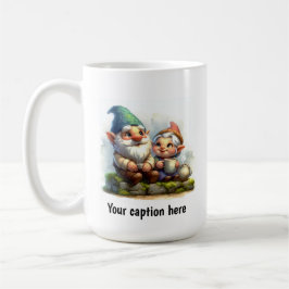 Caneca De Café Gnomos Cheerful Aproveitando uma pausa de café