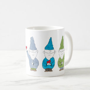 Caneca De Café Gnomos Com Corações
