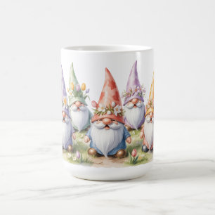 Caneca De Café Gnômos da Primavera em uma Campina