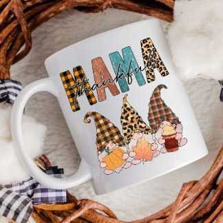 Caneca De Café Gnomos de Ação de Graças Xadrez de Graças