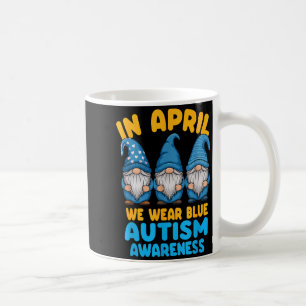 Caneca De Café Gnomos de conscientização sobre autismo em abril n