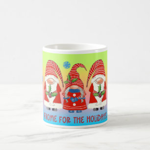 Caneca De Café Gnomos de Natal Arte Festiva e Caprichosa de Féria