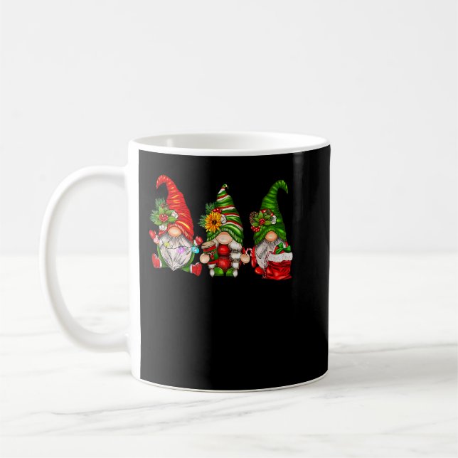 Caneca De Café Gnomos de Natal bonitos, Mães de Gnomos Familiares (Esquerda)