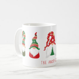 Caneca De Café Gnomos de Natal Bonitos Personalizados