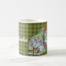 Caneca De Café Gnômos Esquiando Caprichosos Personalizados