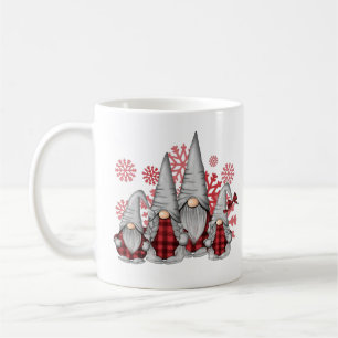 Caneca De Café Gnomos Familiares Xadrez de Sublimação Gnomo Red G