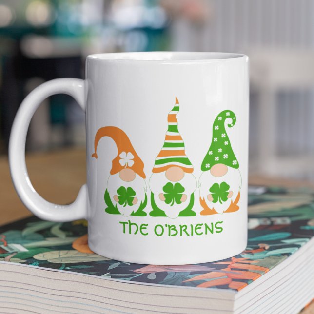 Caneca De Café Gnomos Irlandeses Engraçados (Criador carregado)