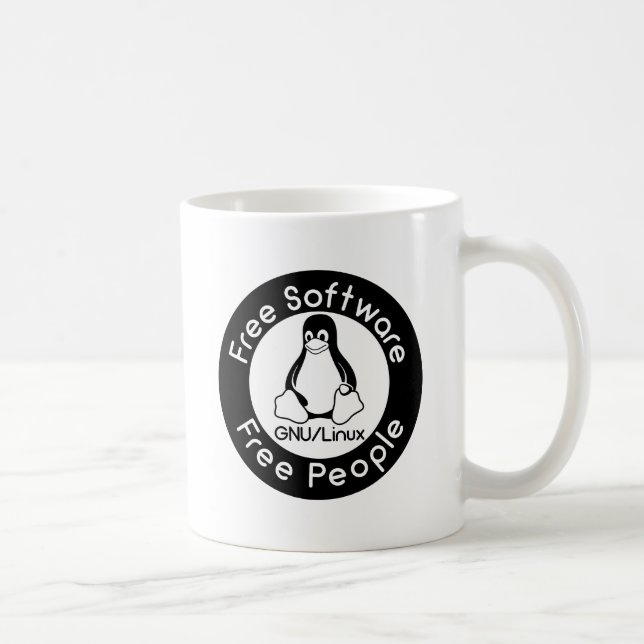 Caneca De Café GNU/Linux (Direita)