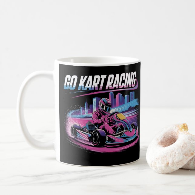 Caneca De Café Go Kart Racing (Com Donut)