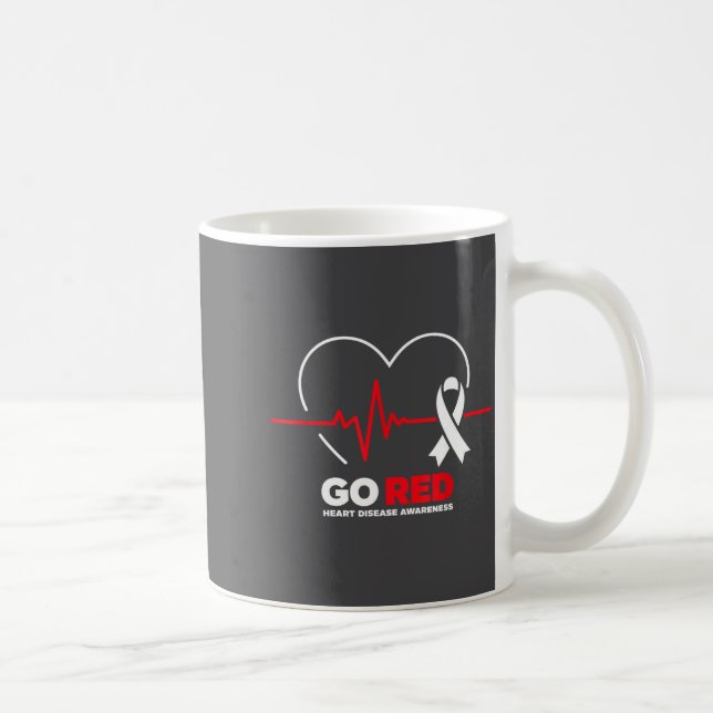Caneca De Café Go Red For Women American Chd Heart Disease Month  (Direita)