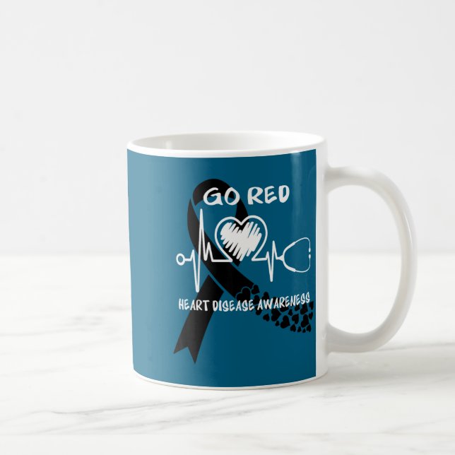 Caneca De Café Go Red Heart Disease Awareness Month  (Direita)