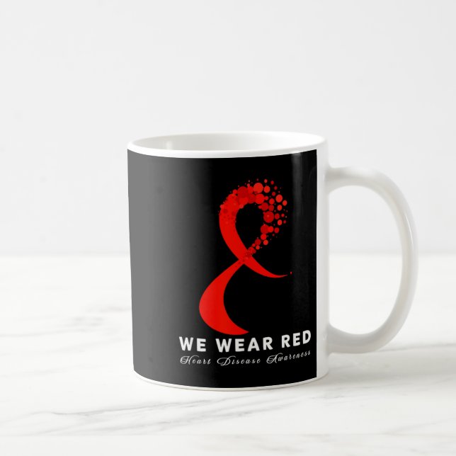 Caneca De Café Go Red In February Heart Disease Awareness Health  (Direita)