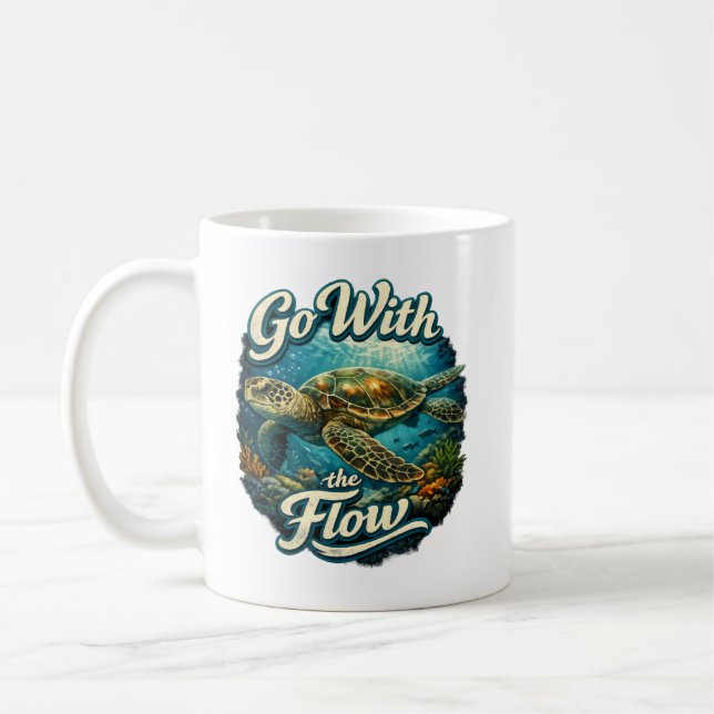 Caneca De Café Go With The Flow  (Esquerda)