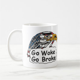 Caneca De Café Go Woke Go Broke