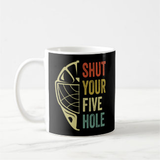 Caneca De Café Goalie De Hóquei Em Gelo Engraçado Fecha Seu Retro