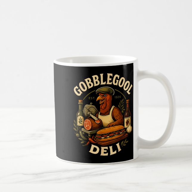 Caneca De Café Gobbol Turkey Thanksgiving Italian Turkey Chef  (Direita)