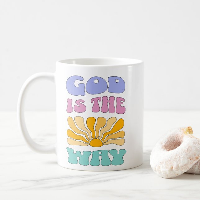 Caneca De Café God is the Way (Com Donut)
