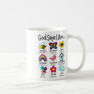 Caneca De Café God Says I Am Bee Spring Christian Funny Easter Da