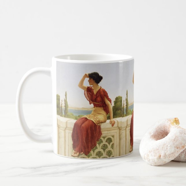Caneca De Café Godward O Sinal Bela Mulher Retrato (Com Donut)