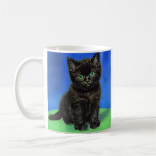 Caneca De Café Gogh Style Black Kitten