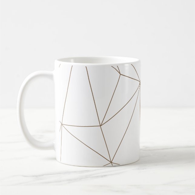 Caneca De Café Gold and white Geometric Mix & Match Mug (Esquerda)
