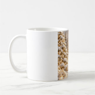 Caneca De Café Gold and White Winter Wonderland Art